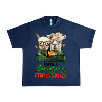 Navy have a llamazing christmas alpaca head Urban Heavy Tee - LillyAllenDesigns