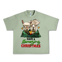 Oil Green have a llamazing christmas alpaca head Urban Heavy Tee - LillyAllenDesigns
