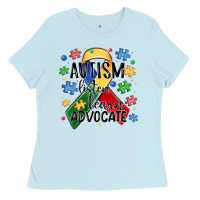 Baby Blue autism listen learn advocate Ladies Tee - MaliasSmallBusiness
