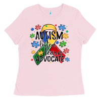 Bubblegum Pink autism listen learn advocate Ladies Tee - MaliasSmallBusiness
