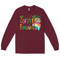 Burgundy iced coffee and sunshine summer Long Sleeve Tee - Jasminsmagicworld