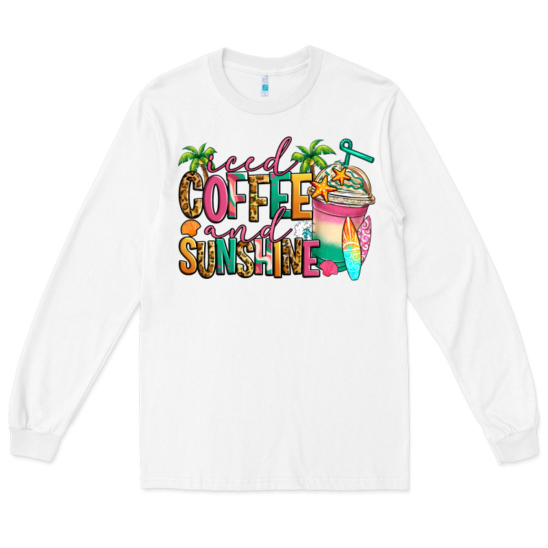 Iced Coffee And Sunshine Summer Long Sleeve Tee by Jasminsmagicworld | Teevron