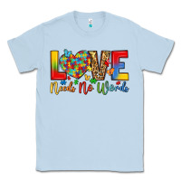 Dusty Blue love needs no words Classic Tee - LillyAllenDesigns