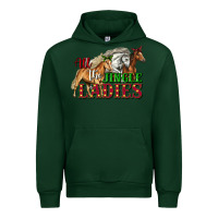 Forest Green all the jingle ladies christmas horses Urban Hoodie - LillyAllenDesigns