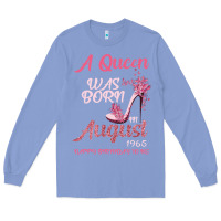 Colony Blue A Queen Was Born In August 1965 Happy Birthday To Me 55 Years Old Long Sleeve Tee - Bettercallsaul