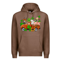 Chestnut St. Patrick's farm animals and truck Premium Hoodie - OliviaCreatesArt