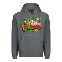 Rock St. Patrick's farm animals and truck Premium Hoodie - OliviaCreatesArt