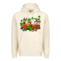 Tofu St. Patrick's farm animals and truck Premium Hoodie - OliviaCreatesArt