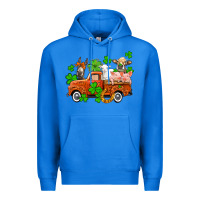 True Royal St. Patrick's farm animals and truck Premium Hoodie - OliviaCreatesArt