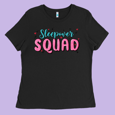 Sleepover Squad Ladies Tee Designed By Maliassmallbusiness