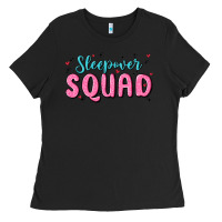 Black sleepover squad Ladies Tee - MaliasSmallBusiness