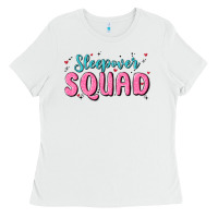 White sleepover squad Ladies Tee - MaliasSmallBusiness
