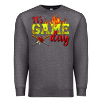 Charcoal Heather It's Game Day Softball Premium Sweatshirt - BundleAndBundleShop