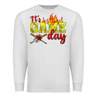 Oatmeal Heather It's Game Day Softball Premium Sweatshirt - BundleAndBundleShop