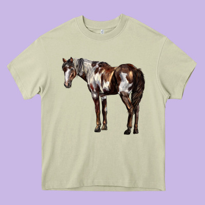 Mustang Horse Heavy Core Tee Designed By Lillyallendesigns