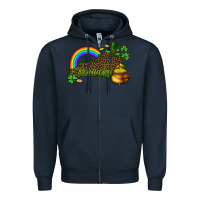 Navy kentucky map st.patricks Zipper Hoodie - CowGirlArtShop