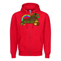 Red kentucky map st.patricks Zipper Hoodie - CowGirlArtShop