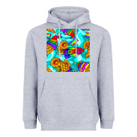 Heather Grey Pride lgbtq ice cream and sunflowers seamless Heavyweight Hoodie - BundleAndBundleShop