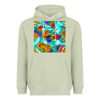 Matcha Pride lgbtq ice cream and sunflowers seamless Heavyweight Hoodie - BundleAndBundleShop