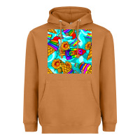 Meerkat Pride lgbtq ice cream and sunflowers seamless Heavyweight Hoodie - BundleAndBundleShop