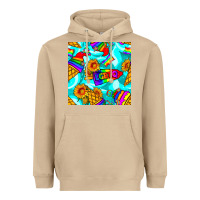 Mushroom Pride lgbtq ice cream and sunflowers seamless Heavyweight Hoodie - BundleAndBundleShop