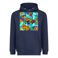 Navy Pride lgbtq ice cream and sunflowers seamless Heavyweight Hoodie - BundleAndBundleShop