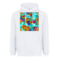 White Pride lgbtq ice cream and sunflowers seamless Heavyweight Hoodie - BundleAndBundleShop