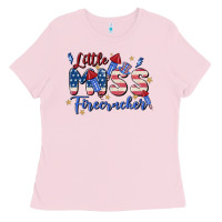 Bubblegum Pink little miss firecracker Ladies Tee - MaliasSmallBusiness