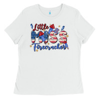 White little miss firecracker Ladies Tee - MaliasSmallBusiness
