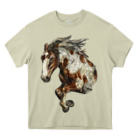 Mossy Mustang Horse Heavy Core Tee - LillyAllenDesigns