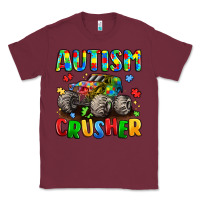 Burgundy autism crusher Classic Tee - LillyAllenDesigns