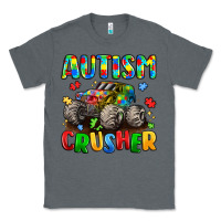 Charcoal Heather autism crusher Classic Tee - LillyAllenDesigns