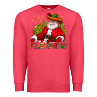 Cardinal Feliz Navidad Santa With Cactus Premium Sweatshirt - BundleAndBundleShop