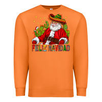 Carrot Feliz Navidad Santa With Cactus Premium Sweatshirt - BundleAndBundleShop