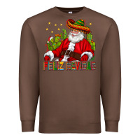 Chestnut Feliz Navidad Santa With Cactus Premium Sweatshirt - BundleAndBundleShop