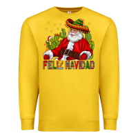Lemon Feliz Navidad Santa With Cactus Premium Sweatshirt - BundleAndBundleShop