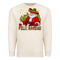 Sandshell Feliz Navidad Santa With Cactus Premium Sweatshirt - BundleAndBundleShop