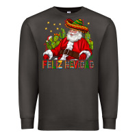Smoke Feliz Navidad Santa With Cactus Premium Sweatshirt - BundleAndBundleShop