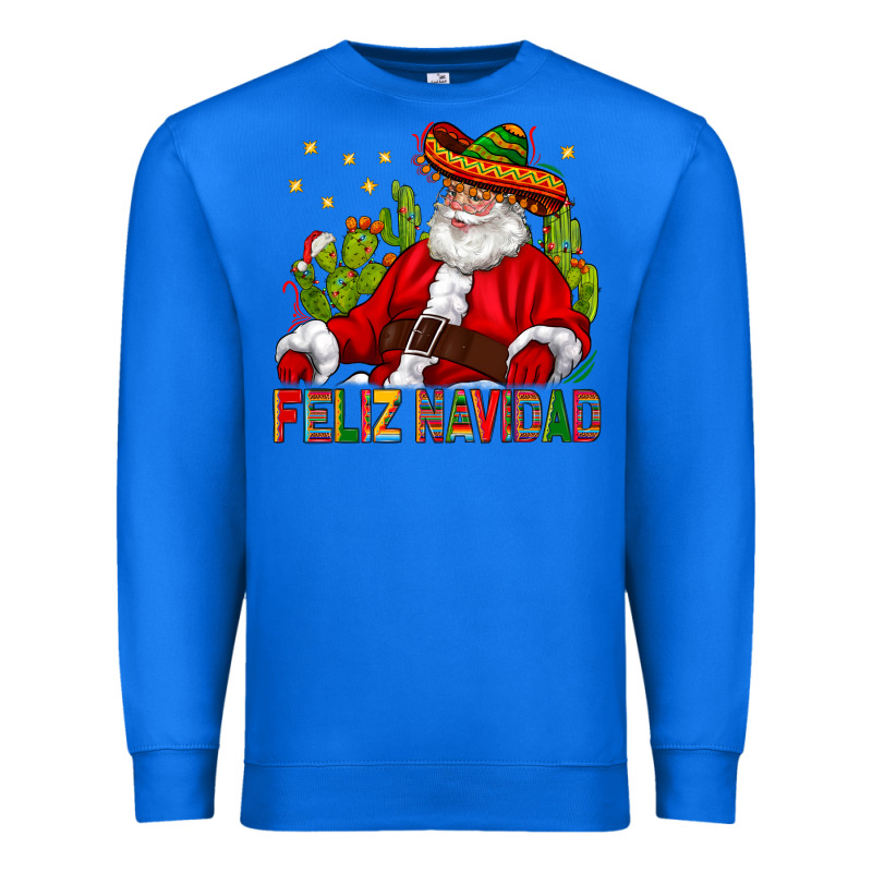 Feliz Navidad Santa With Cactus Premium Sweatshirt by BundleAndBundleShop | Teevron