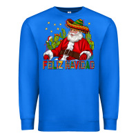 True Royal Feliz Navidad Santa With Cactus Premium Sweatshirt - BundleAndBundleShop