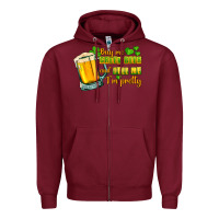 Burgundy Buy me green beer and tell me i'm pretty Zipper Hoodie - CowGirlArtShop