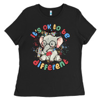 Black it's ok to be different Ladies Tee - MaliasSmallBusiness