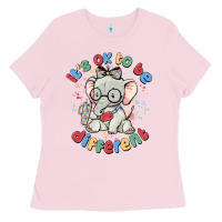 Bubblegum Pink it's ok to be different Ladies Tee - MaliasSmallBusiness