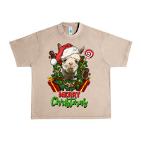 French Oak merry christmas alpaca face Urban Heavy Tee - LillyAllenDesigns