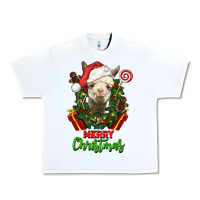 White merry christmas alpaca face Urban Heavy Tee - LillyAllenDesigns