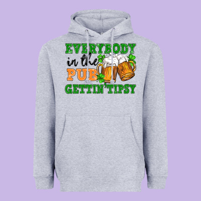 Everybody In The Pub Gettin Tipsy Heavyweight Hoodie Designed By Fadigitalartstudio