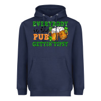 Navy everybody in the pub gettin tipsy Heavyweight Hoodie - FaDigitalArtStudio