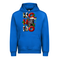 Cobalt Christmas ho ho ho black angus Urban Hoodie - LillyAllenDesigns