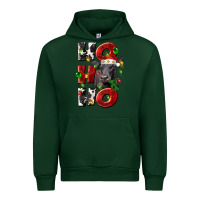 Forest Green Christmas ho ho ho black angus Urban Hoodie - LillyAllenDesigns