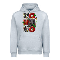 Heather Grey Christmas ho ho ho black angus Urban Hoodie - LillyAllenDesigns
